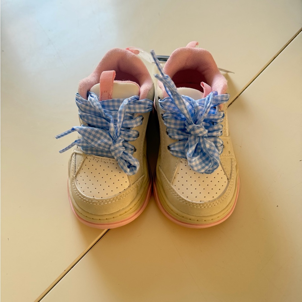 OshKosh B'gosh Pink and Blue Checkered Sneakers